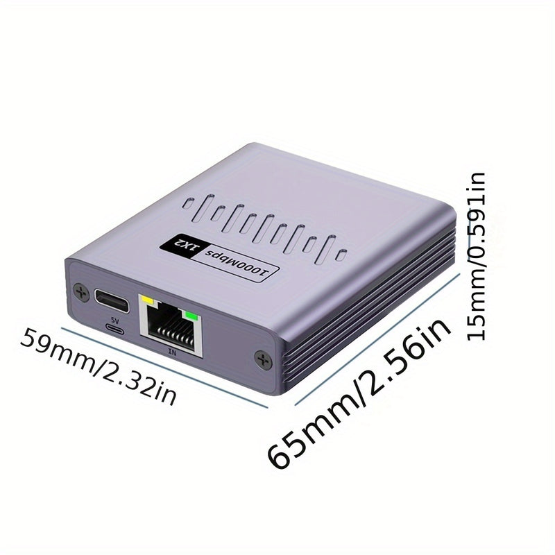 Un divisor de red que divide una conexión única en dos, permitiendo el acceso simultáneo a Internet con un extensor de conmutador RJ45 de 1000 Mbps, que también funciona como un dispositivo de compartición de red 1 a 4.