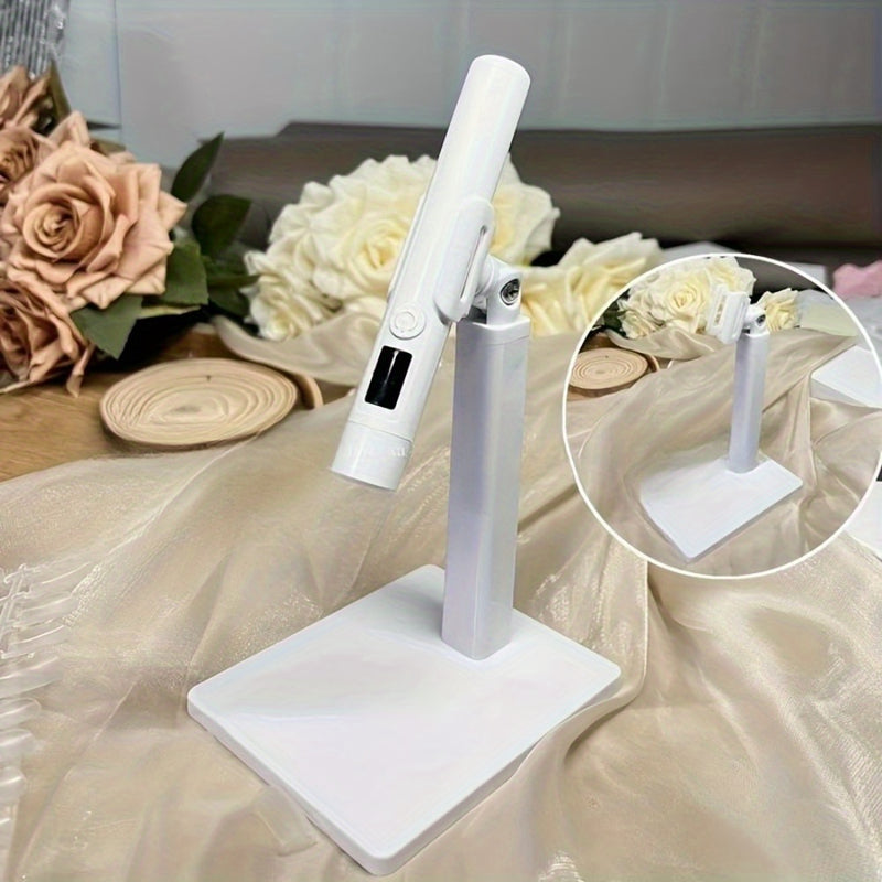Soporte de lámpara de uñas profesional para salones - Modos de luz doble, liberación rápida, recarga USB, pantalla LCD, diseño compacto para cuidado de uñas de manos y pies, accesorios de tecnología de uñas, herramienta de belleza elegante, construcción