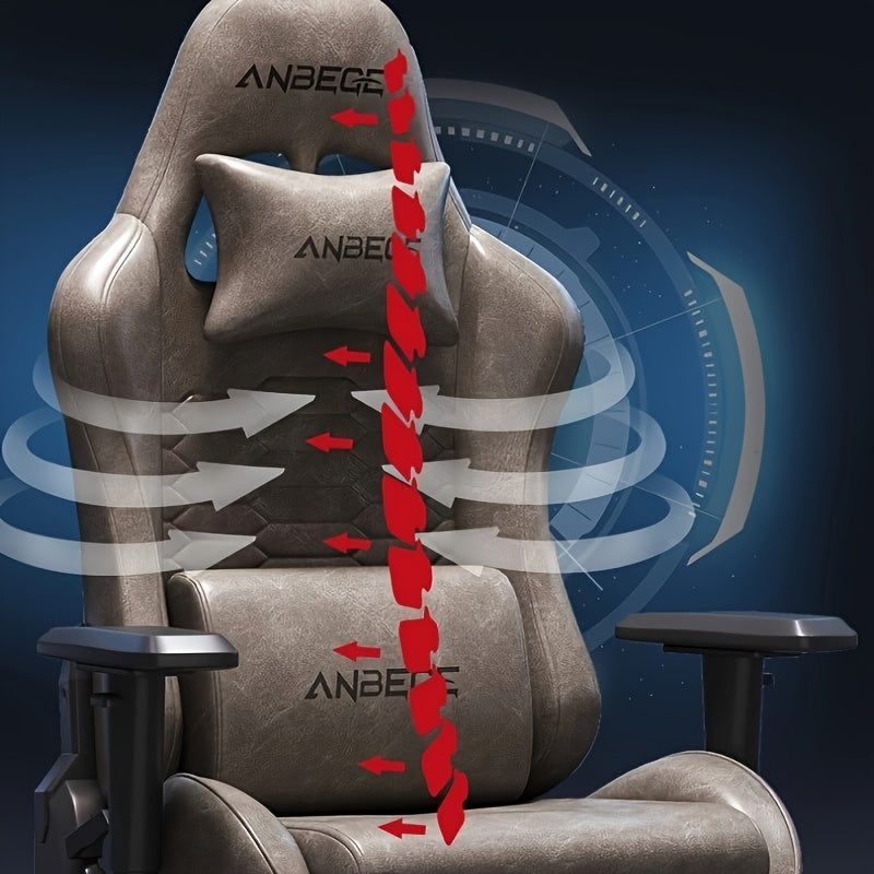 Silla de juego ergonómica con altura ajustable, tejido de poliéster transpirable y diseño ergonómico - Ideal para oficina en casa, estudio y juegos - Estructura de metal para durabilidad, silla de juego ergonómica