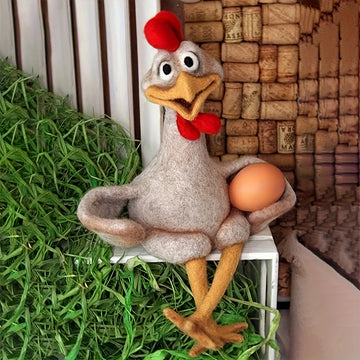 Figura de Pollo Encantadora - Resina ABS No Tóxica, Perfecta para Decoración de Hogar y Exterior, Ideal para Sala de Estar, Chimenea, Área de TV