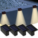 4/8pcs Luces Solares para Escalones con 3 LED - Encendido/Apagado Automático y Modos de Doble Deteción, Iluminación de Pared Eficiente en Energía con Acentos de Cristal, Seguras para Personas Mayores, Ideales para Piscinas, Airbnb y Entradas (Incluye Her