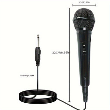 Micrófono dinámico con cable, altavoz con carro para karaoke, micrófono de mano para cantar y grabar, Eid Al-Adha Mubarak