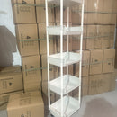 1pc Carrito de almacenamiento rodante de spa de 5 capas, almacenamiento móvil con ruedas, adecuado para sala de estar, dormitorio, dormitorio, sin batería eléctrica