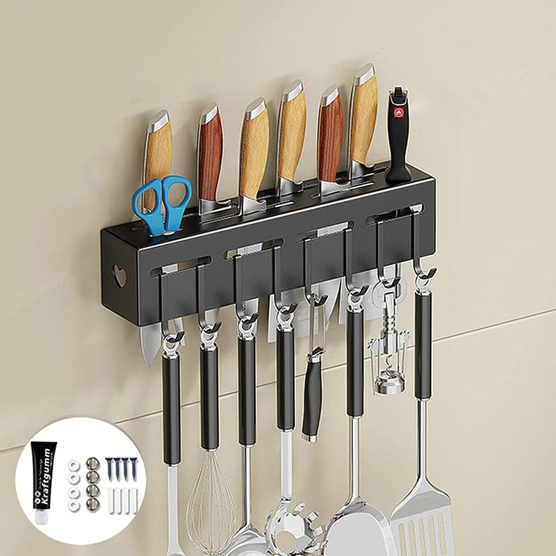 Repisa Organizadora De Utensilios De Cocina Con Ganchos