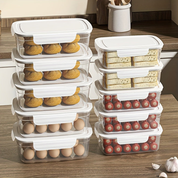 10 piezas de recipientes herméticos para alimentos, 5 de 850 ml + 5 de 1400 ml, caja de almacenamiento y conservación, ideal para cocina, picnic al aire libre, frutas, verduras, carne, cereales, ensaladas y más, lonchera