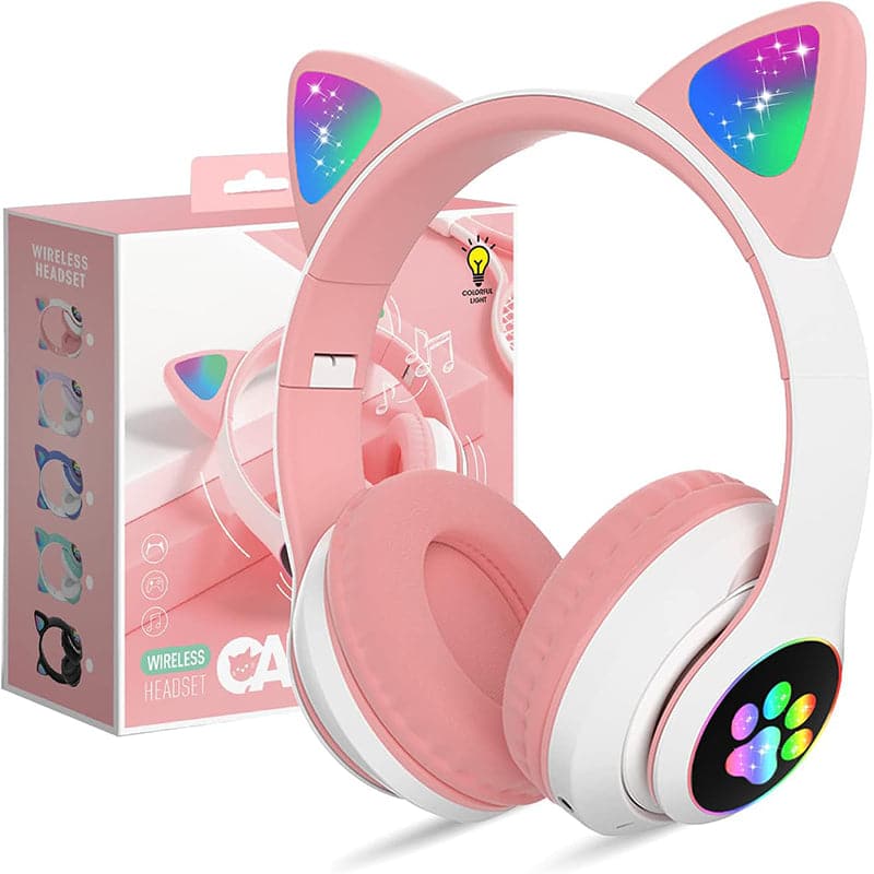 Audifonos RGB con Orejas de Gato