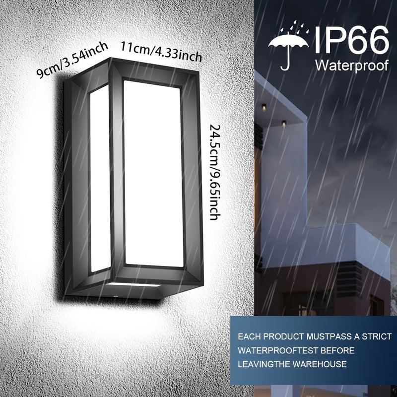 1 lámpara de exterior LED de tamaño medio, sin batería, 16/30W, resistente a la humedad ordinaria, para patios, jardines, villas, comunidades, parques, etc., brillo ajustable, baja tensión, instalación fácil