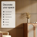 4pcs Paneles Absorbentes de Sonido de Tiras de Madera, Para Decoración de Moda y Reducción de Ruido, Paneles de Textura 3D para Techos y Paredes, Decoración Interior Moderna, Fondo de TV, Sala de Estar