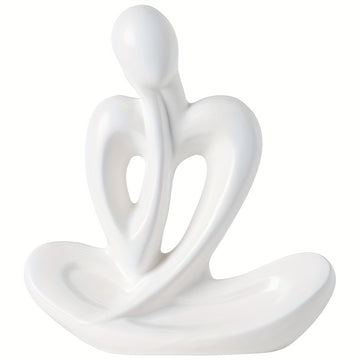 Figura Cerámica de Pensador Abstracto de Inspiración Nórdica - 1 pieza, Perfecta para Decoración de Sala de Estar, Escritorio o Mueble de Vinos