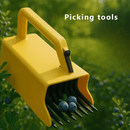 1 pieza de pala de recolección de arándanos azules ergonómica con pala de metal y peine, herramienta de recolección de arándanos duradera de plástico, mango fácil de agarrar para una recolección eficiente de frutas, herramienta de jardinería para recolec