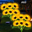 1Paquete/2Paquetes/4Paquetes Luces Solares para Jardín Exterior - Luces Decorativas de Girasol, Impermeables con Encendido/Apagado Automático para Patio y Jardín