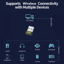 Adaptador WiFi Dual-Band de 650m, Tarjeta de Red Inalámbrica de 600m con Conexión USB – Transceptor Externo para Portátiles y Escritorios, Compatible con Teclados, Ratones, Mandos de Juego, Auriculares y Impresoras – Sin Necesidad de Controladores (Windo