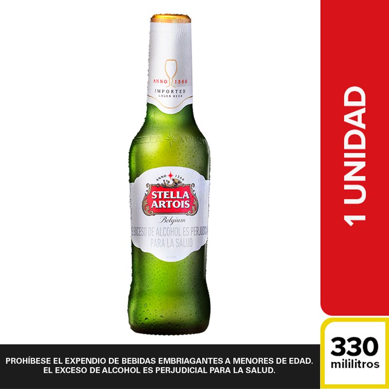 CERVEZA STELLA ARTOIS BOTELLA 330ML