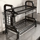 Caja de almacenamiento de cocina de acero inoxidable con sistema de drenaje, multifuncional, para platos, tazones y cubiertos, duradero para servicio de alimentos, 1 unidad