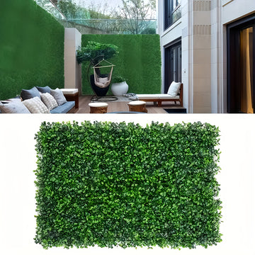 3 piezas de césped artificial de hojas de maní, tapete de pared de mijo de boj simulado expandible, material PE, resistente a los rayos UV, fácil de retirar, decoración para fiestas al aire libre, reuniones, festivales, bodas y cumpleaños, decoración de