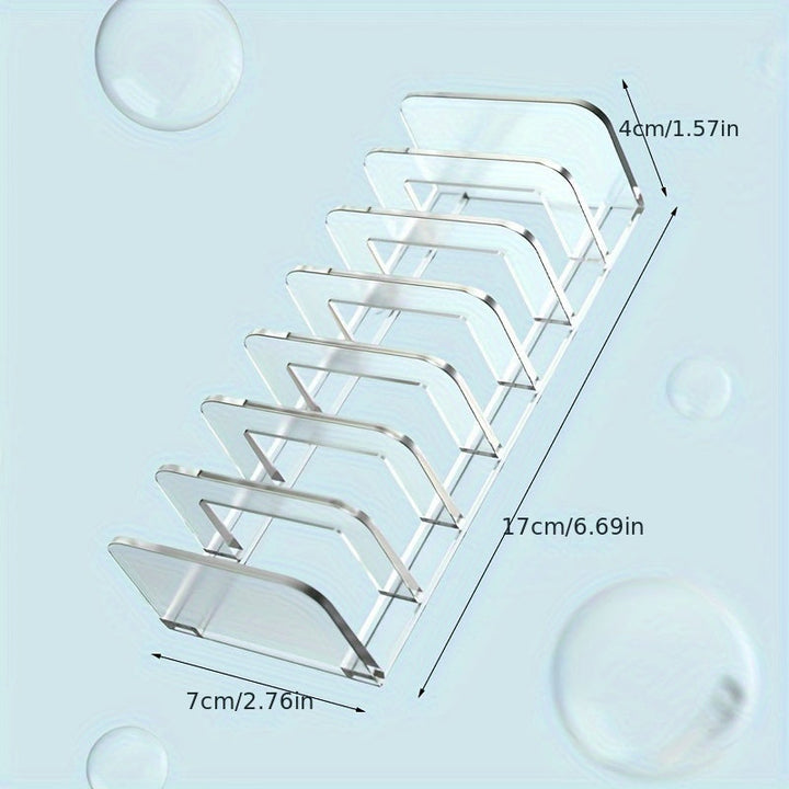Organizador de Maquillaje de Acrílico Transparente con Divisores de Cajón - Estante de Almacenamiento para Paleta de Sombras y Lápiz Labial para Tocador, Soporte de Exhibición Cosmético Transparente para Escritorio