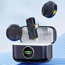 Micrófono redondo inalámbrico mini, micrófono de solapa con doble sujeción magnética, transmisión estable, doble reducción de ruido, ideal para entrevistas, vlogs, transmisiones en vivo, videoconferencias y YouTube/TikTok