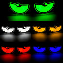 2 piezas de luces LED KEVANLY para coches y motocicletas, ojos demoníacos de neón, luces que se pueden montar, ajuste universal, opciones de colores múltiples, diseño creativo de ojos en forma de media luna, no requiere batería, perfectas para espejos re