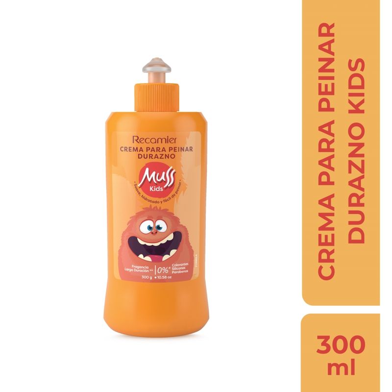 CREMA PEINAR MUSS 300ML KIDS DURAZNO
