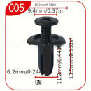 50pcs Remaches de Plástico Negros para Coches - Agujero de 8mm, Clips de Expansión para Molduras de Puertas y Retención de Paneles