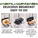 Fabricante de Sándwiches Doble Cara Antiadherente - Desmontable, Apto para Huevos y Gozneos del Desayuno, Utensilio de Cocina de Aleación de Aluminio