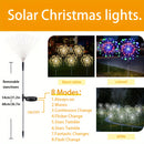 8 Modos de Iluminación para Exteriores, Luces Solares de Fuegos Artificiales, Patio, Jardín, Decoración de Iluminación para Exteriores Villa Eid Al-Adha Mubarak