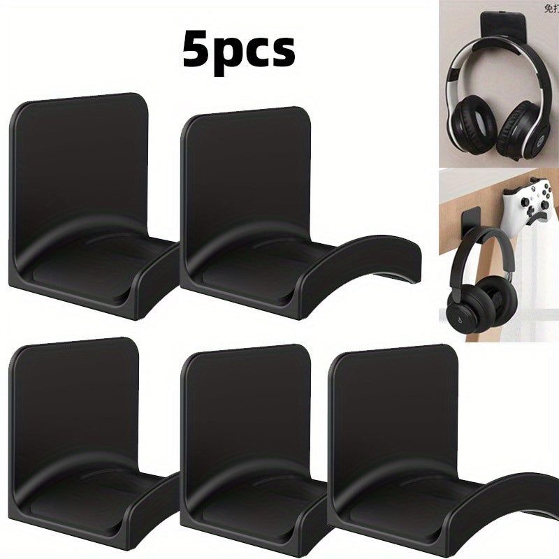 Soporte de Pared Grande para Auriculares Sin Taladro con Gancho Colgante para Auriculares Over-Ear y On-Ear, Ganchos Utilitarios