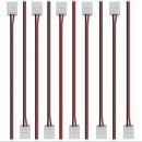 10 Piezas Conector de Tira LED, Cable de Conexión Rápida de 8 mm para Conectores de Tira LED de 2 Pines sin Soldar