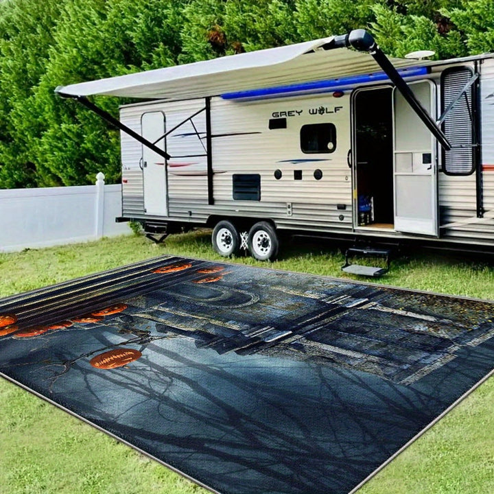 Alfombra de Terciopelo 850g/m² con Diseño Geométrico – Espeso y Suave para Exteriores, Ideal para Hogar, Jardín y Césped: Añade Elegancia a tu Vida