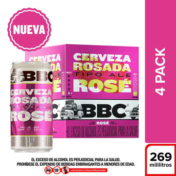 CERVEZA BBC 269ML LATA ROSE