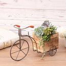 Soporte para Plantas de Triciclo de Madera Rústica Vintage - Encantador Soporte de Hierro para Macetas de Bicicleta para Decoración de Hogar y Oficina, Exhibición de Jardín Interior/Exterior Perfecta y Idea de Regalo Única para Fiestas