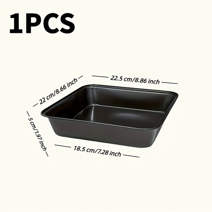 Bandeja de Horneado de Acero al Carbono Resistente - Apta para Horno, Freidora de Aire y Lavavajillas - Antiadherente y Antioxidante - Bandeja Rectangular para Galletas, Pizza y Asados - Fácil Limpieza - Gran Capacidad para Cocinas Domésticas y Comercial