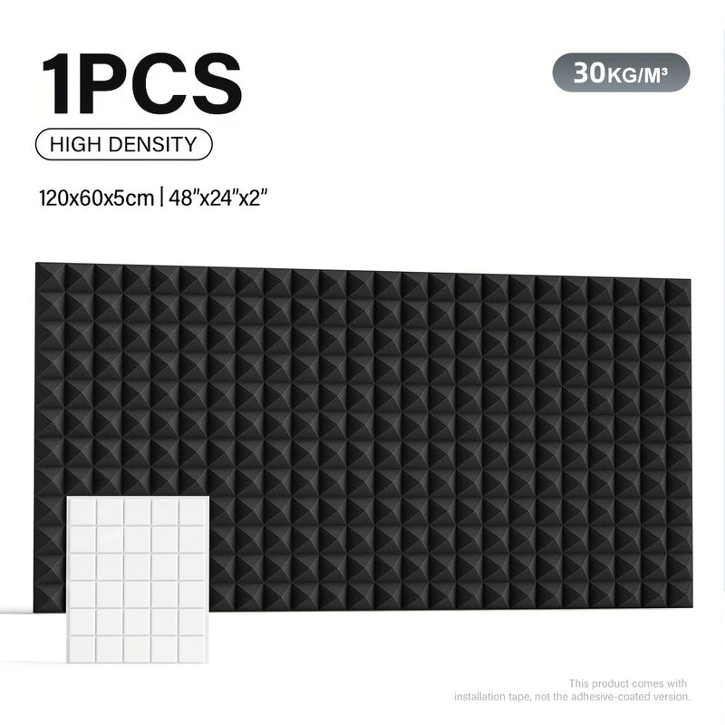 1-Pack TMJD MISS Paneles de Aislamiento Acústico Piramidal - Paneles de Tratamiento Acústico 30-35kgsm, Grandes 121.92x60.96x5.08 cm para Estudios en Casa, Cines y Grabacións - Reducción de Ruido, Control de Ecos - Compatible con Home Theater, Podcasts y