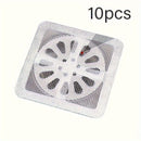 10pcs Pegatinas Autoadhesivas para Recoger Cabello para Ducha, Fregadero de Cocina y Desagües de Baño - Anti-Obstrucción, Cubiertas de Desagüe de Suelo a Prueba de Insectos, Plástico, No Necesita Electricidad, Accesorios de Ducha