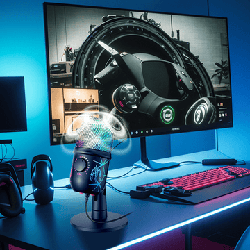 Microfono USB Profesional para Gaming y Streaming - Cancelación de Ruido de Estudio, Conector para Auriculares Integrado, Anillo LED, Plug & Play, Alimentado por USB (), Micrófono para Juegos, Configuración para Podcasting, Equipo de Audio Elegante, Soni
