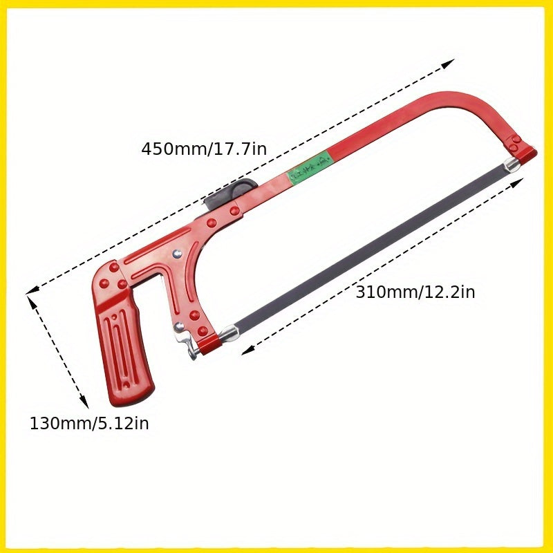 Una sierra manual de jardín de acero pesado con longitud ajustable y mango antideslizante, sierra manual semiautomática, adecuada para cortar árboles, ramas, tuberías de PVC y muebles, herramienta de trabajo de patio al aire libre, construcción sólida, p