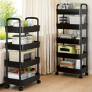 Carrito de almacenamiento con ruedas, organizador multipropósito de 3/4/5 niveles, ideal para cocina, baño, lavandería, sala de estar, contenedores de almacenamiento