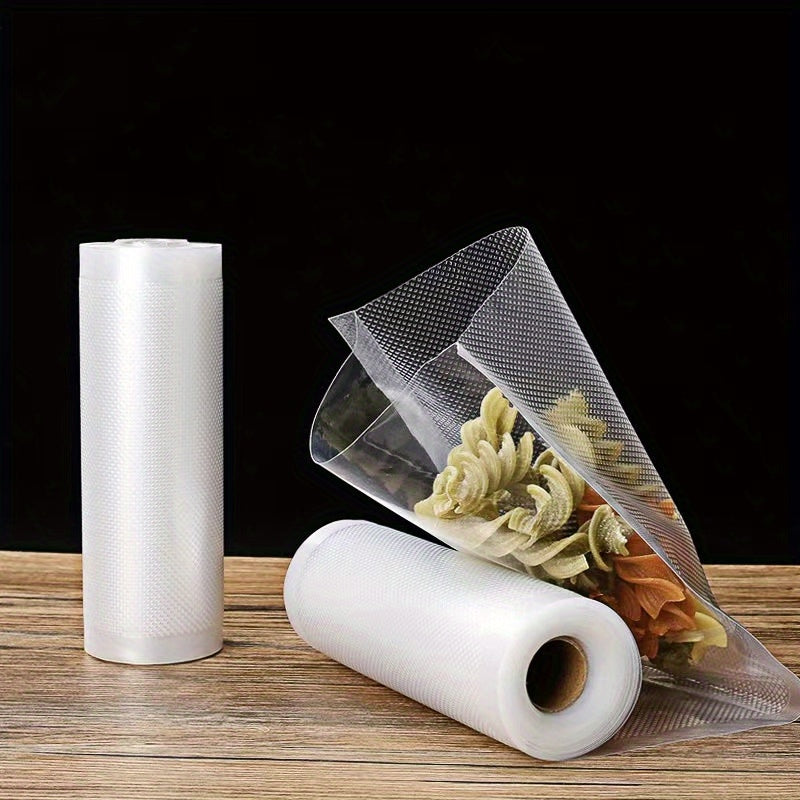 1 Rollo de Bolsas para Sellado al Vacío Extra Largas - 305 cm (10 pies), Bolsas de Almacenamiento de Comida Resistentes y Antifugas, Diseño Compacto Ahorrador de Espacio para Preparación de Comidas, Conservación del Fresco - Ideal para Hogar, Restaurante
