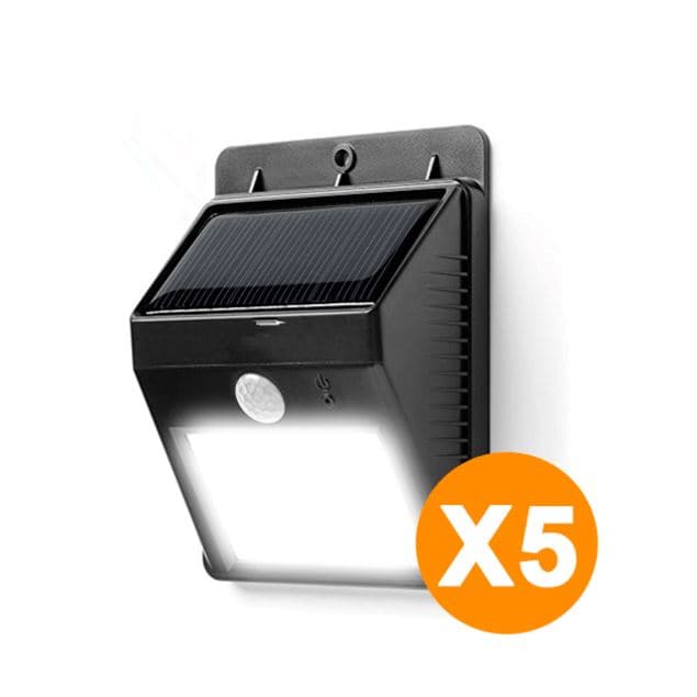 Pack 5 Lámparas Solares con Sensor de Movimiento
