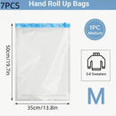 7 piezas: Bolsas de compresión para ahorrar espacio, sin necesidad de aspiradora o bomba, ideal para viajeros frecuentes, diseño para enrollar a mano, fácil de usar, bolsa de almacenamiento que cabe perfectamente en tu mochila, organización con separació