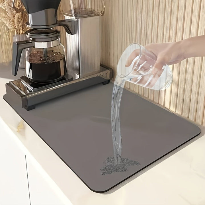 Alfombrilla de cocina ultraabsorbente - Resistente al calor, antideslizante, con respaldo de goma, escondedor de manchas para encimera, ideal para uso doméstico y restaurante, superabsorbente, accesorios para secado de platos y cocina de RV