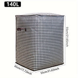 1pc Bolsa de Almacenamiento para Ropa, Bolsa Plegable con Estampado de Espiga, Bolsa Grande para Edredones, Organización y Almacenamiento del Hogar, Bajo la Cama