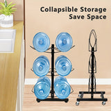 Un estantería para cubos de agua, adecuado para contenedores de agua pura, puede desmontarse, e ideal para uso en el hogar, oficina, empresa y almacén, estanterías de utilidad