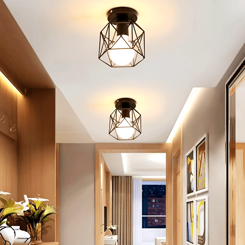 2 luces de techo modernas nórdicas, base de bombilla E27, iluminación fija para cocina, pasillo, balcón y foyer sin bombillas.