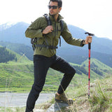 Bastón Trekking Senderismo Linterna LED Ajustable Caminata Anti Shock Choque AE-631