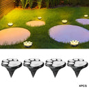 4 unidades de luces de huellas de pata solar para jardines, luces de jardín solar, luces de camino para exteriores para gatos y perros, luces LED de calle blanco cálido/blanco frío, adecuadas para patios, jardines, caminos y jardines, también ideales par