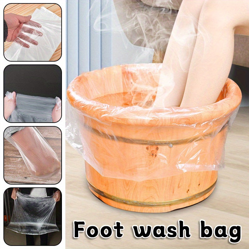 Almohadilla de baño de pies desechable - Calentador de pies de plástico engrosado con correas, diseño antideslizante para SPA y baño de pies, accesorio de cuidado de pies fácil de limpiar y duradero