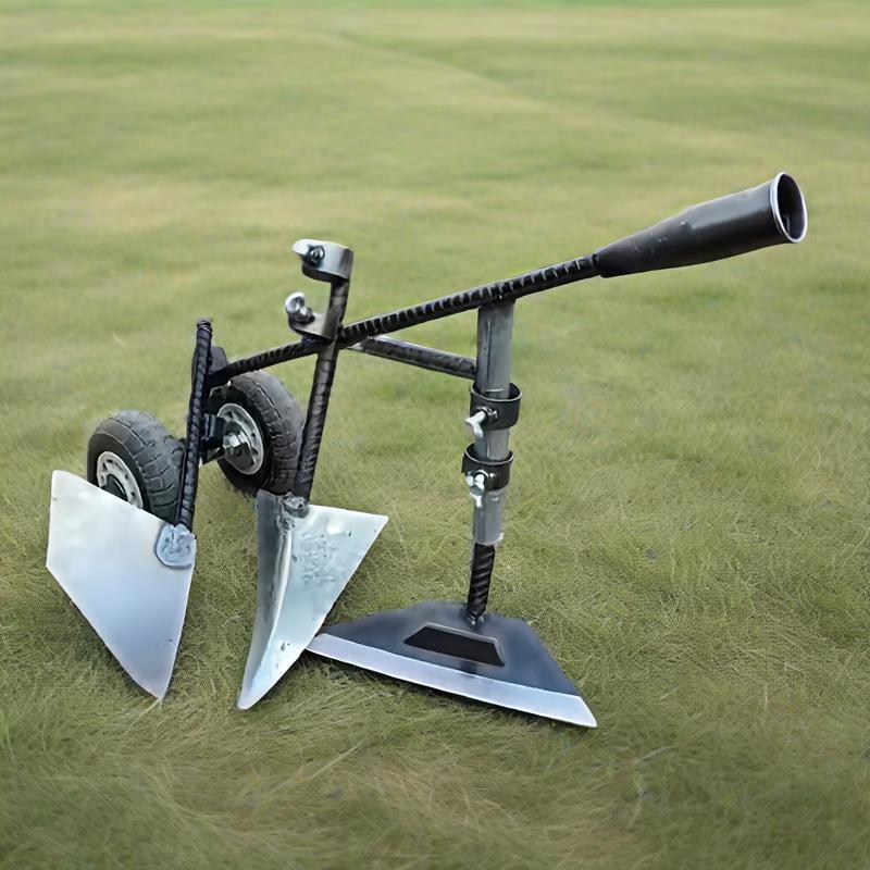Herramienta agrícola manual de 3 en 1 para todas las estaciones - Cuchara de jardín de metal de alta resistencia, diseño ergonómico anti-rust, tracción de cuatro ruedas para suelos duros, máquina portátil para la eliminación de malezas y suelta para jard