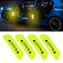 4pcs Luces de Proyección LED, Luz de Bienvenida Super Brillante Electromagnética, Fácil y Cómoda Instalación para Puertas de Coche + 4 Pegatinas Reflectantes, Fáciles de Instalar - Adecuado para la Mayoría de los Autos