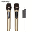 Sistema de micrófono inalámbrico DEPUSHENG, micrófono dinámico de karaoke portátil con receptor recargable, conector de 6,35 mm, unidireccional, carga USB, batería de polímero de 1200mAh, para fiestas, iglesias, reuniones, bodas